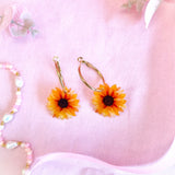 Yellow Sunflower Earrings