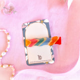 Retro Multicoloured Wiggle Hairclip (Select Quantity)