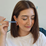 Large Rainbow Wiggle Statement Stud Earrings