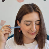 Pink and Black Moth Dangle Earrings