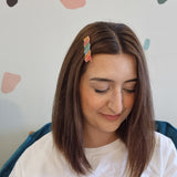 Retro Multicoloured Wiggle Hairclip (Select Quantity)