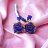 Large Purple Chocolate Frog Harry Potter Earrings