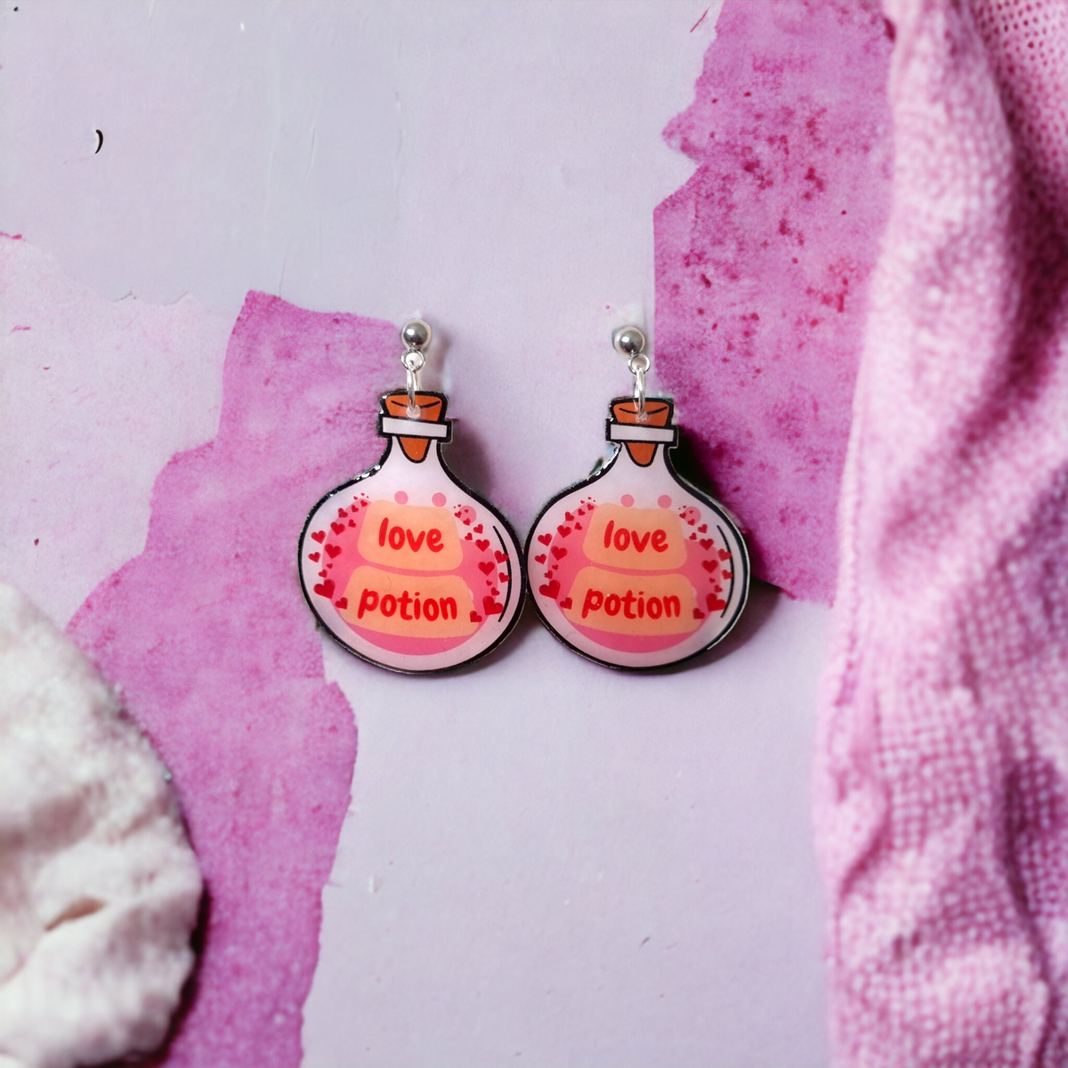 Love Potion Halloween Dangle Earrings
