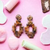 Statement Large Crystal Effect Dangle Earrings