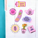Pack Of 8 Positivity Holographic Stickers