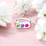 Trio Cubic Zirconia Gemstone Ring