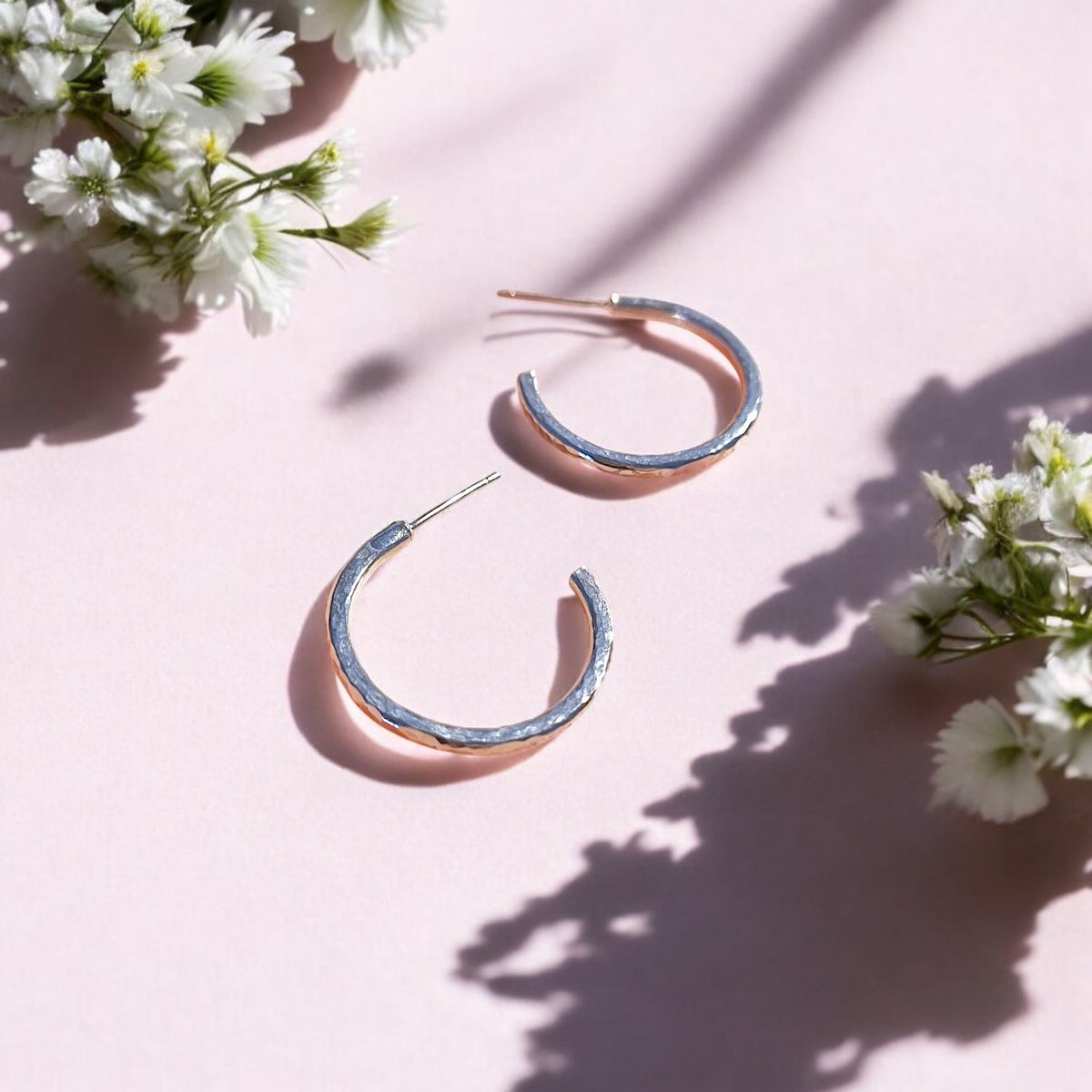 Hammered Every day Hoop earrings