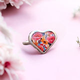 Dainty Floral Heart Pinky Ring