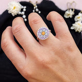 Pink Daisy Medium Sized Ring