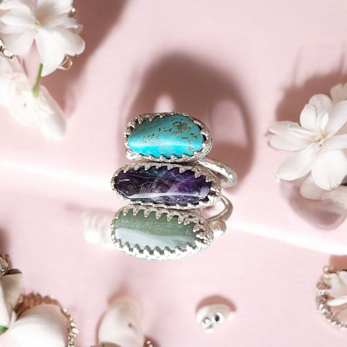 Trio Chunky Crystal Ring