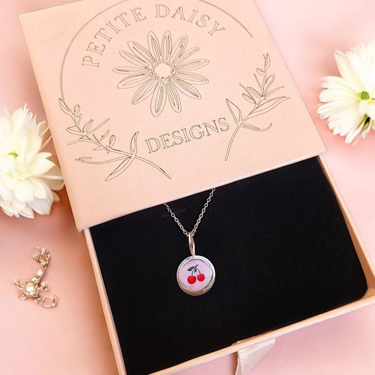 Dainty Cherry Pendant Necklace