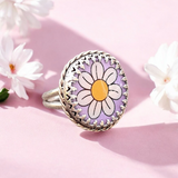 Chunky Pink Daisy Ring