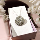 Large Detailed Celestial Sun Necklace