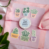 Pack Of 6 Plant Themed Holographic Stickers