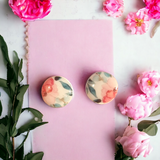 Tiny Floral Rose Stud Earrings