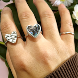 Abalone Heart Ring