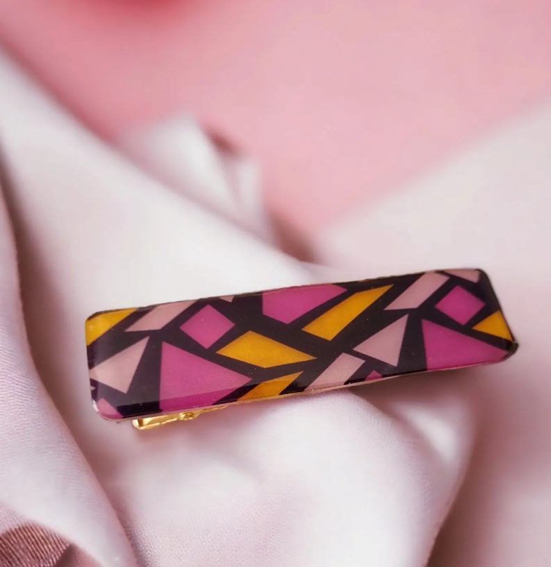 Funky Abstract Purple Hairclip