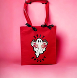 Stay Spooky Red Halloween Tote Bag