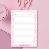Pale Pink & Daisies A5 Notepad