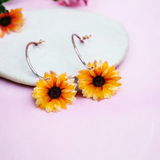Yellow Sunflower Earrings