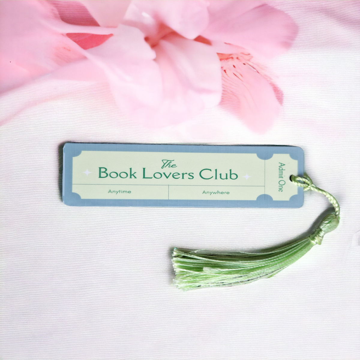 Green 'The Book Lovers Club' Bookmark