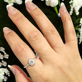 Recycled Silver Hammered Dainty Star Ring