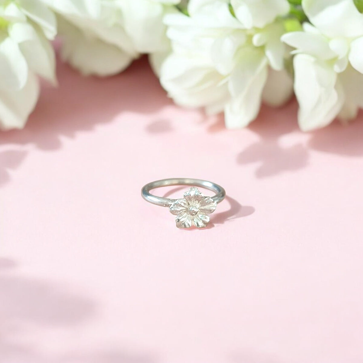 Dainty 3D Flower Ring