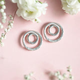 Hammered Double Hoop Earrings