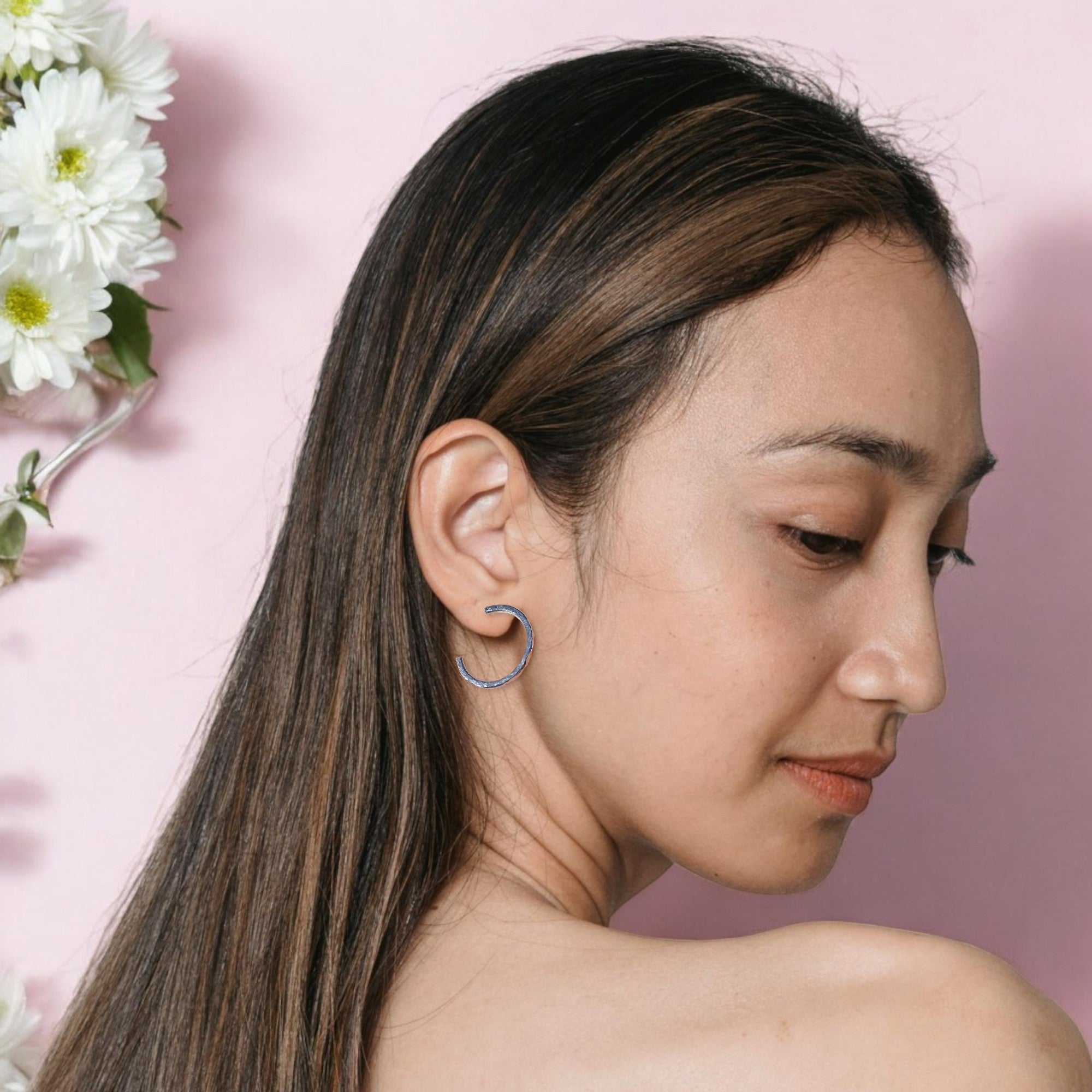 Hammered Every day Hoop earrings