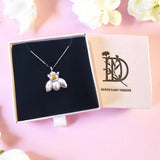 Large Statement Bee with Cubic Zirconia Necklace