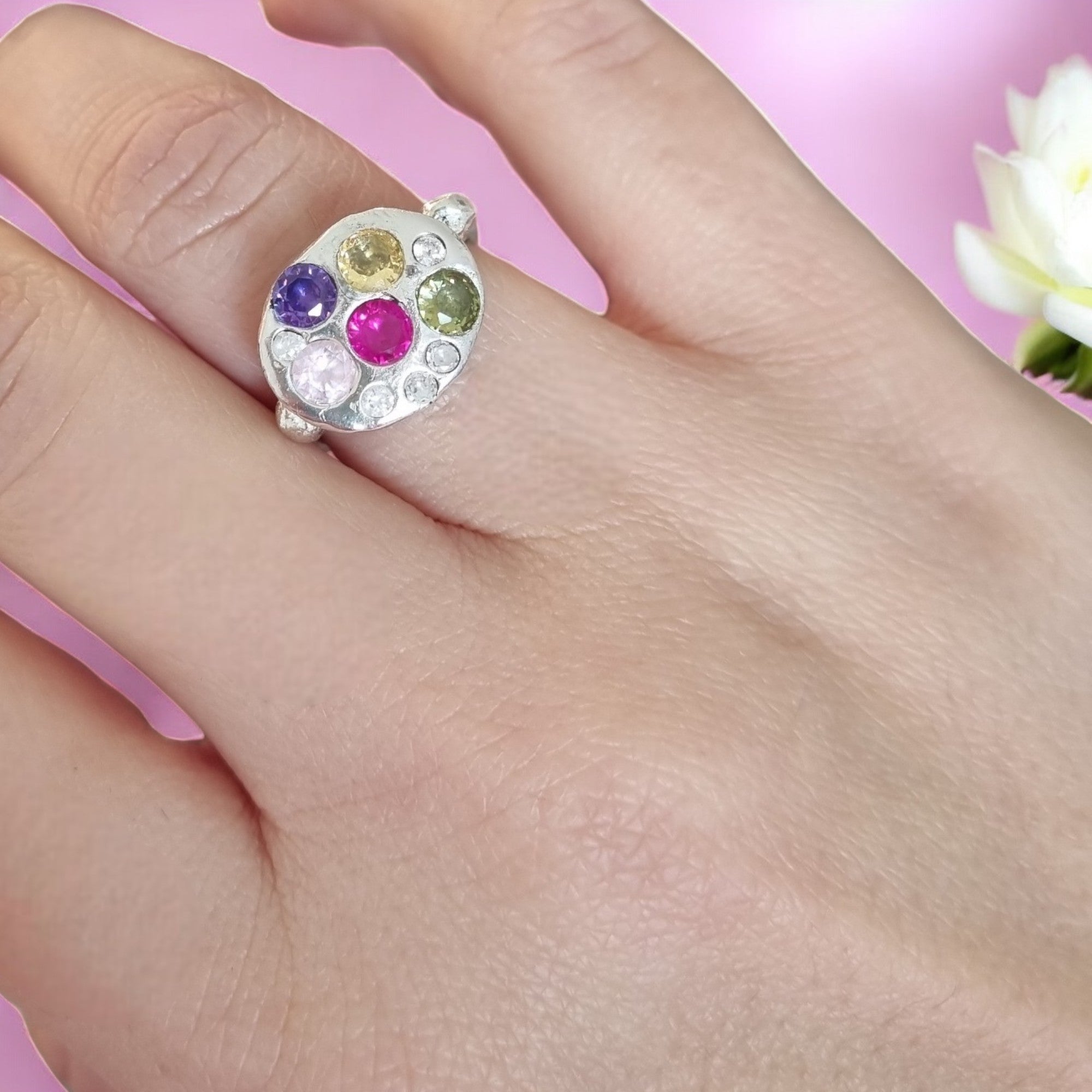 Colourful Circle Ring