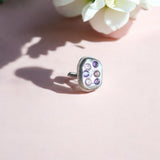 Large Baroque Pearl Cubic Zirconia Gemstone Ring
