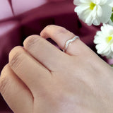 Wavy Hammered Dainty Ring
