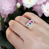 Trio Cubic Zirconia Gemstone Ring