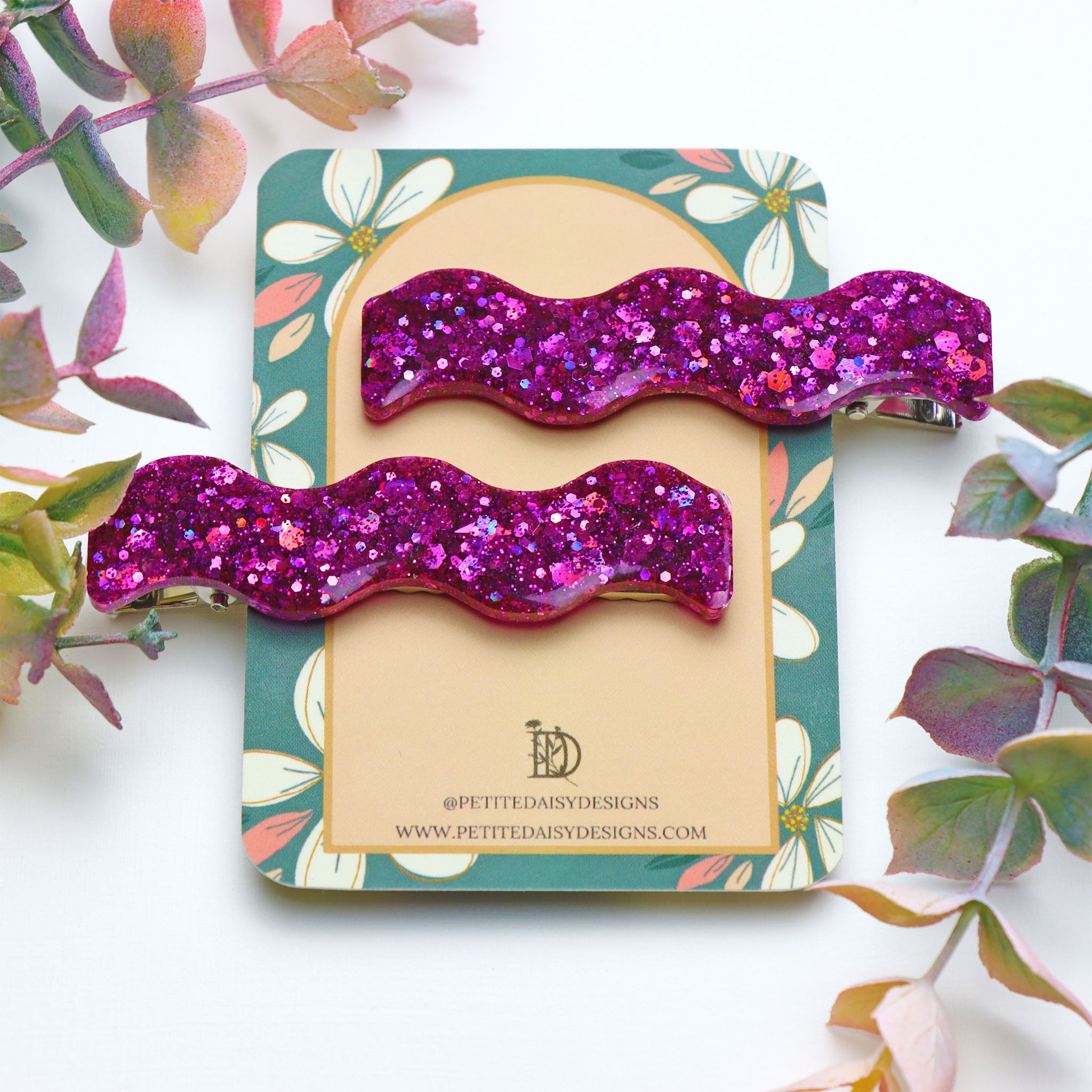 Large Purple Wiggle Hairclip (Select Quantity)
